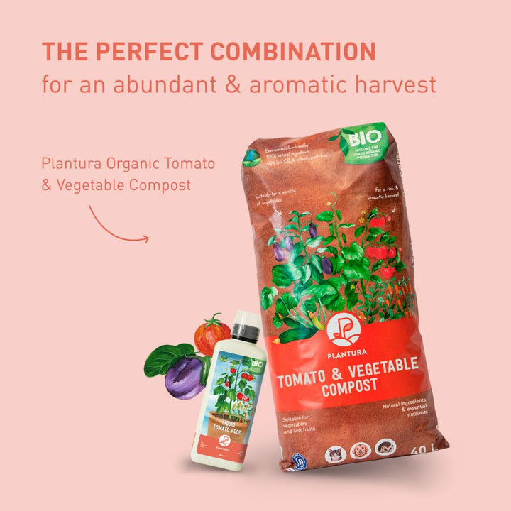 Plantura Liquid Tomato Food and Tomato & Vegetable Compost