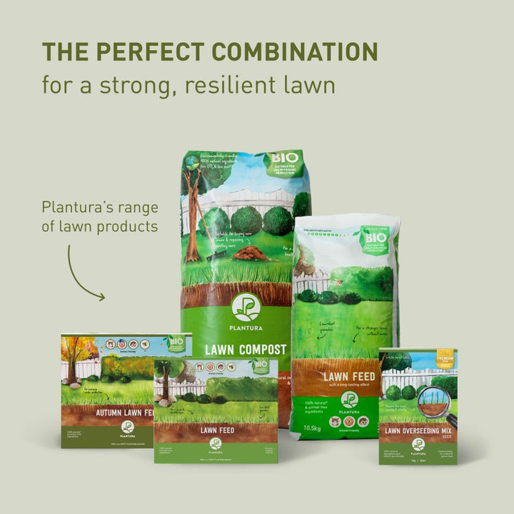 Autumn Lawn Feed and other lawn products by Plantura